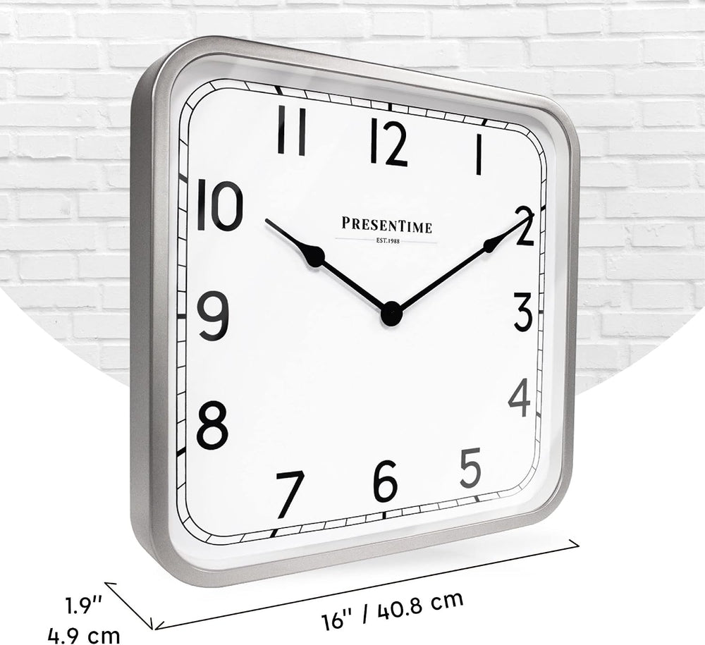 Presentime 16" Anton Vintage Square Clock