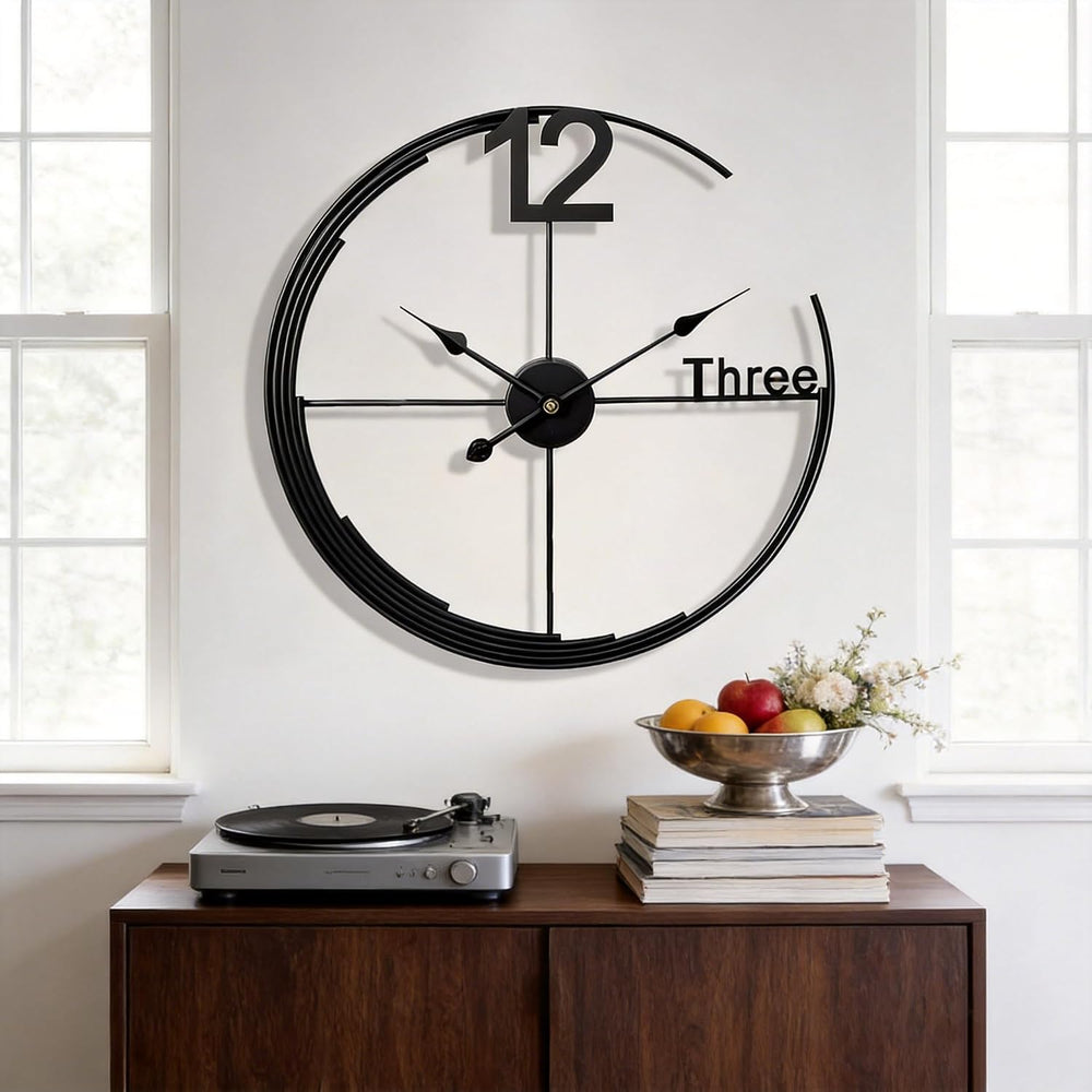 Large Wall Clock,Modern Minimalist Wall Clock Round Silent Non-Ticking Batter...