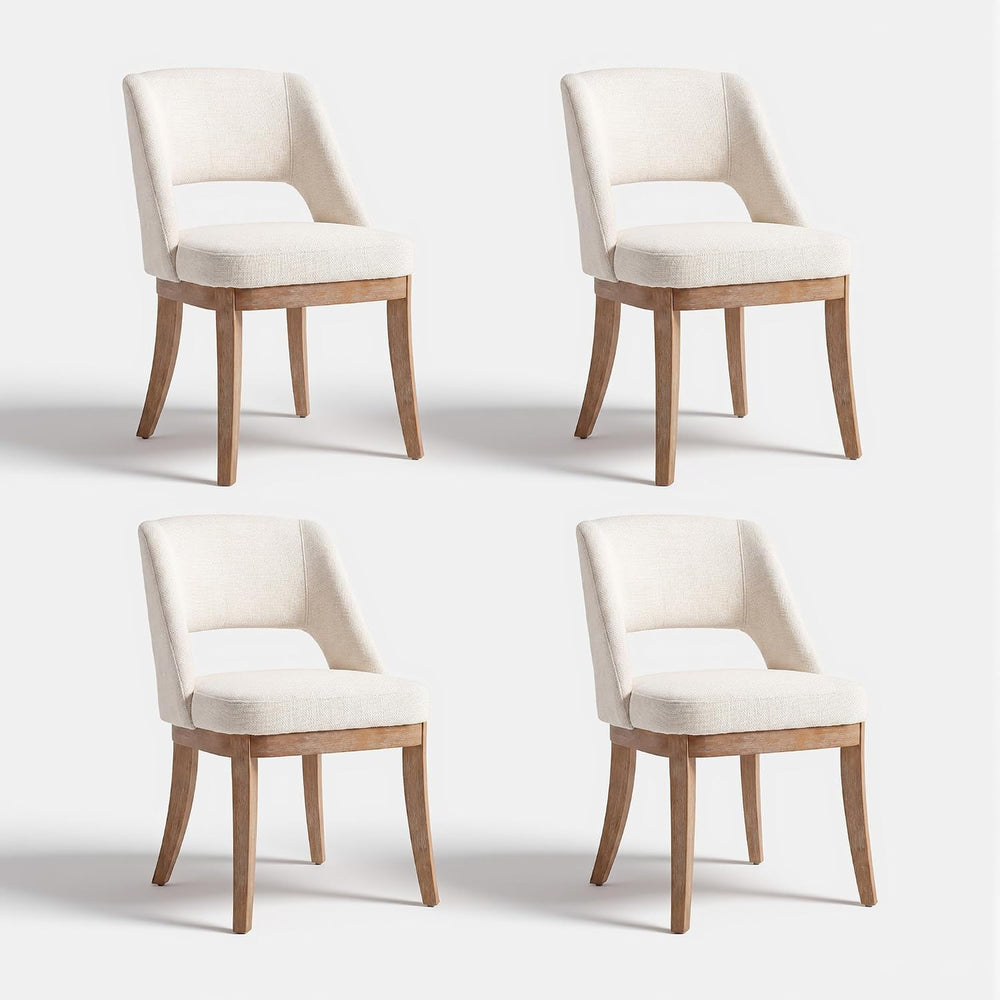COLAMY Dining Chairs Set of 4, Mid-Century Modern Upholstered Fabric Dining R...