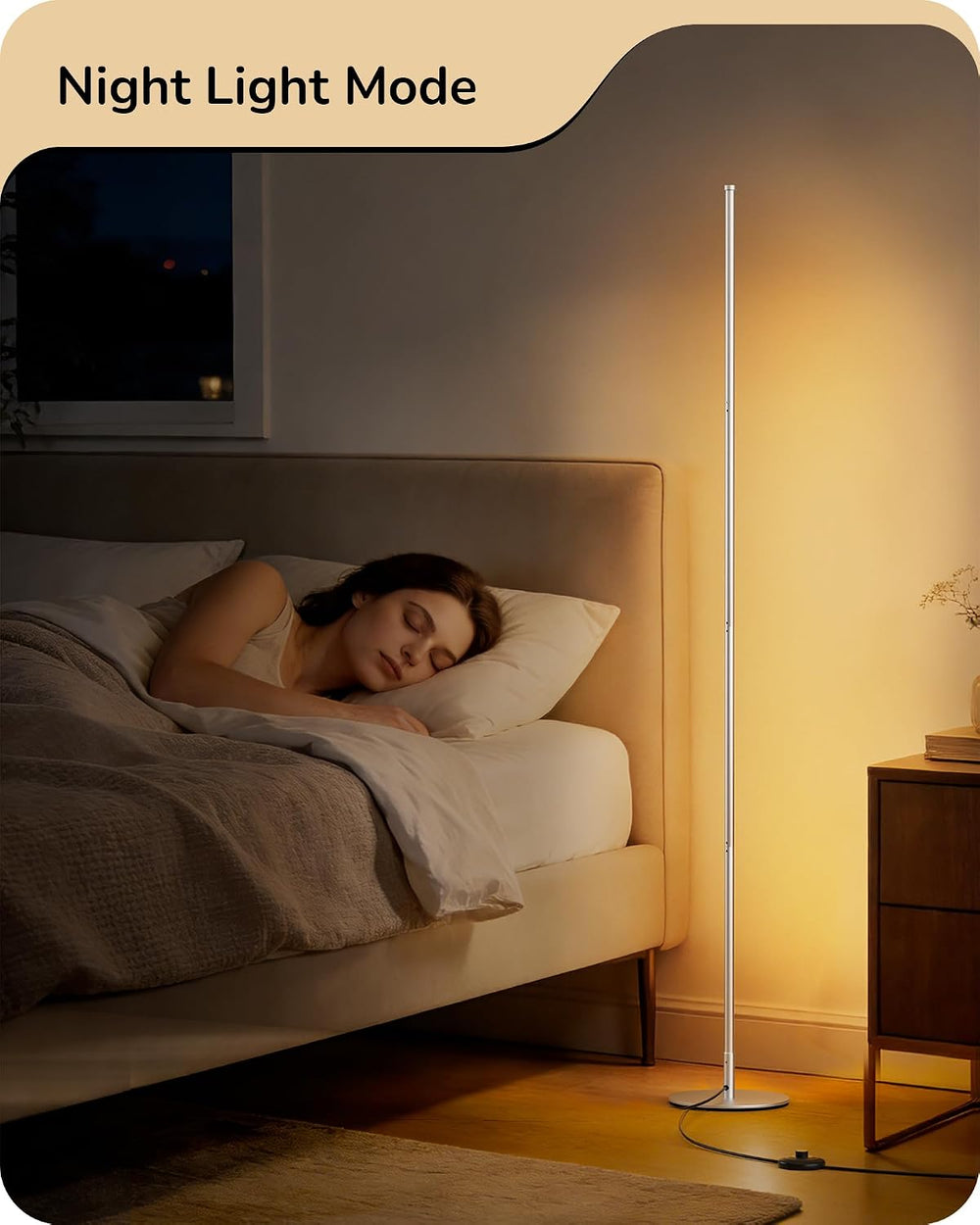 EDISHINE 59.8" Corner Lamp with Remote & 3 Height Settings, Dimmable...