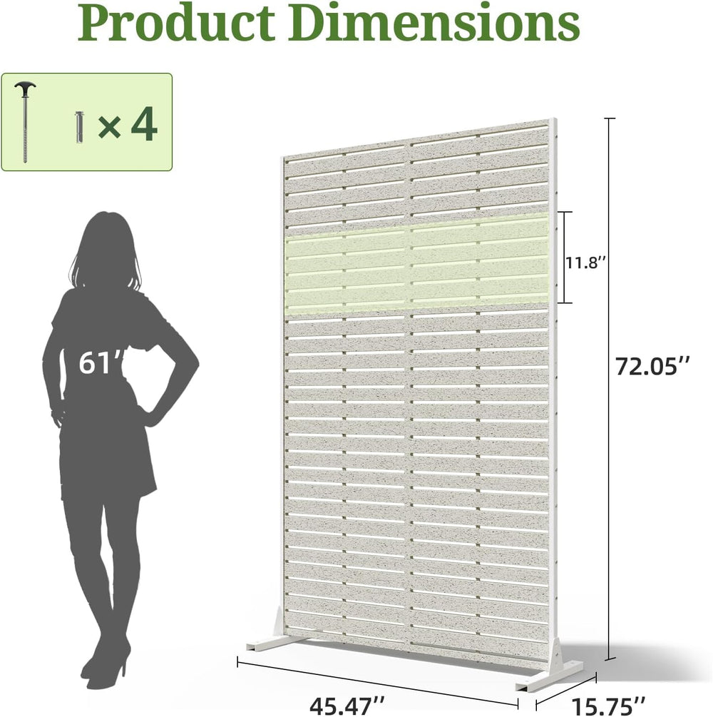 72" Privacy Screen Outdoor Privacy Fence Panel for Patio