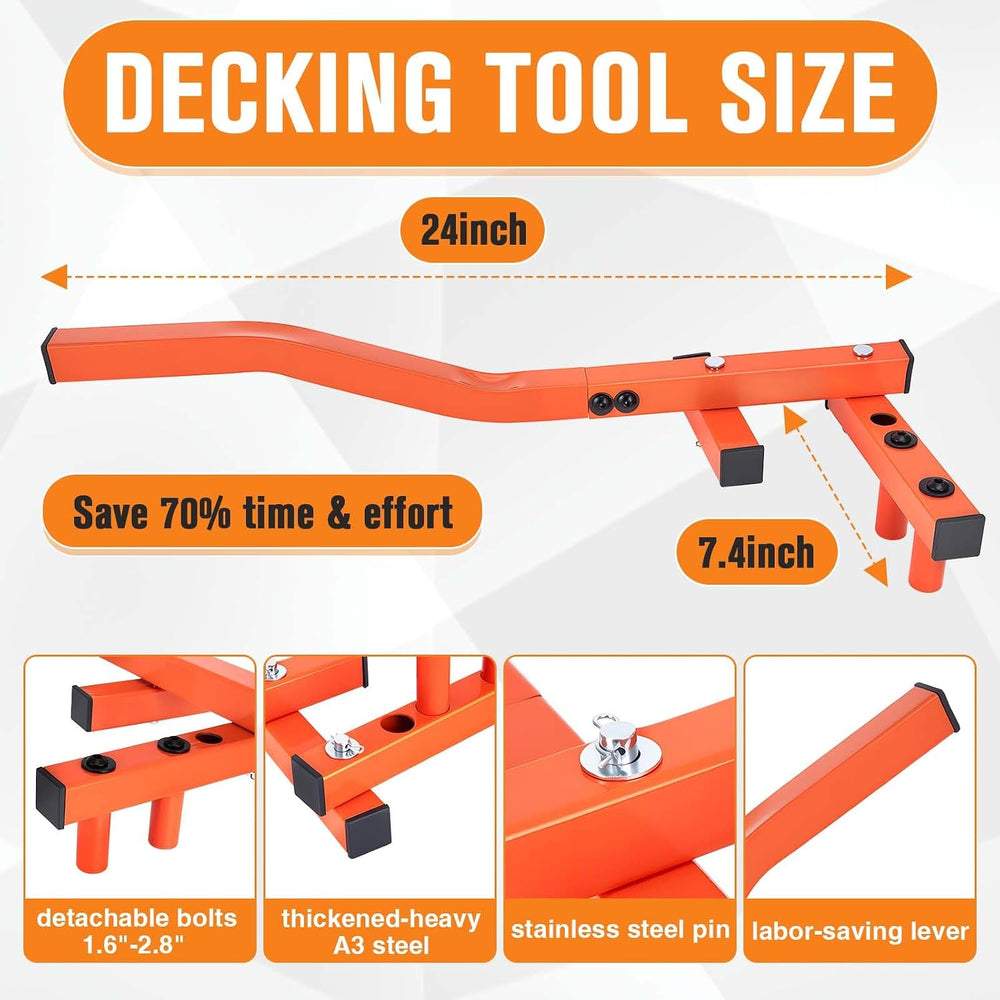 Deck Board Straightening Tool 24in, Deck Board Bender Adjustable Heavy-Duty
