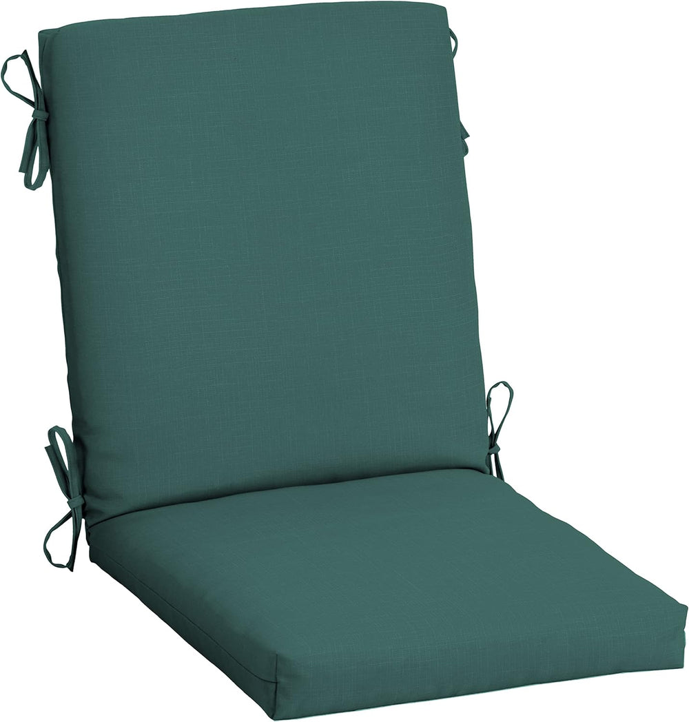 Arden Outdoor Dining Chair Cushion, 20x44, Peacock Blue Green