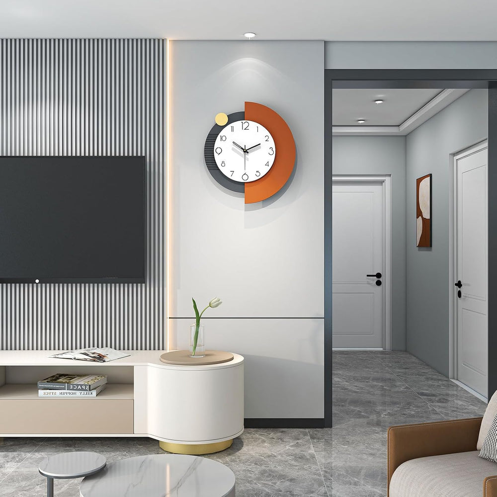 FLEBLE Modern Wall Clocks for Living Room Decor Large Decorative Wall Clock