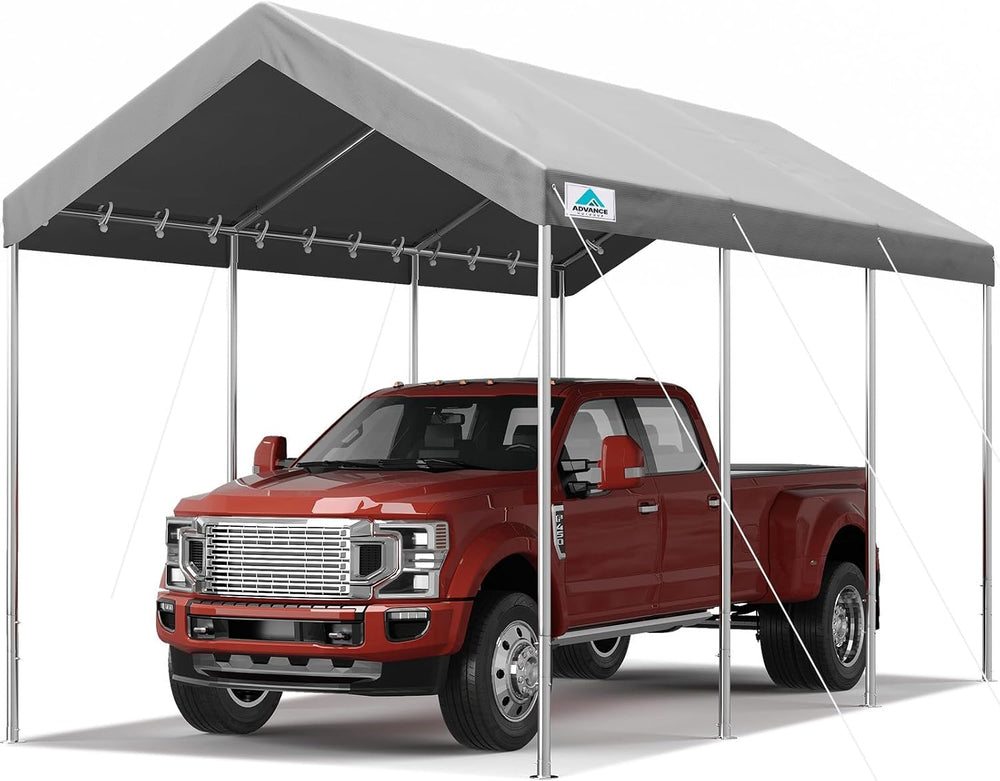 ADVANCE OUTDOOR 10x20 ft Heavy Duty Carport Potable Car Canopy Garage Party T...
