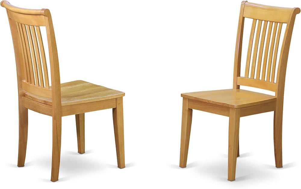 East West Furniture NOPO5-OAK-W 5 Piece Dinette Set for 4 Includes a Rectangl...