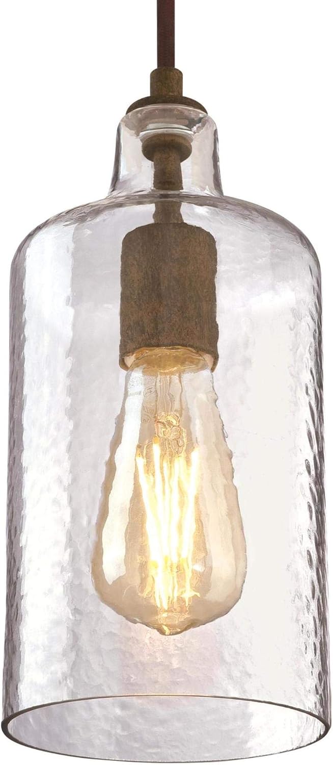 Westinghouse Lighting 6371300, Barnwood Finish with Clear Textured Glass Carm...