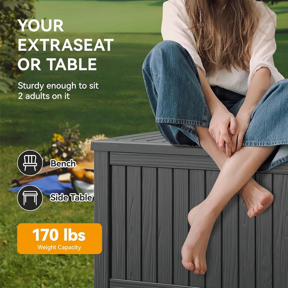 KAMABOKO 230 Gallon Outdoor Storage Box Waterproof Deck Box for Patio