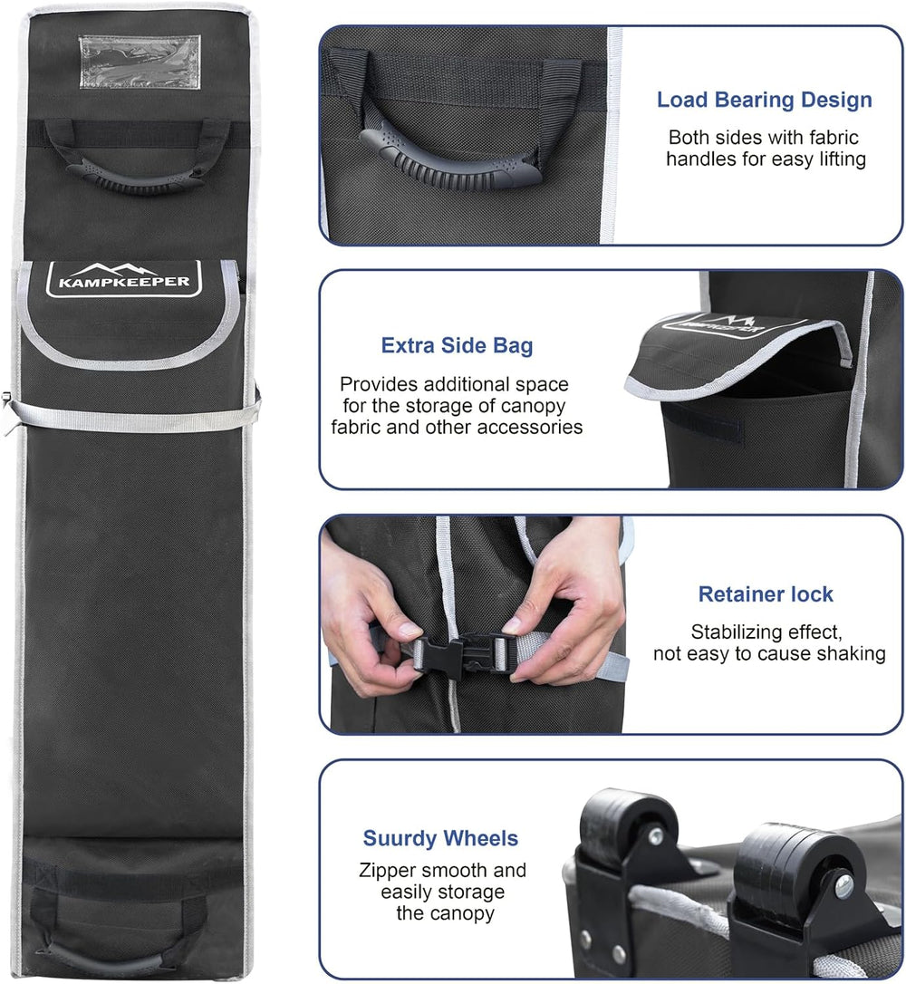 Canopy Bag Replacement,62in Wheeled Tent Storage Bags for 10x10 Canopy Tent
