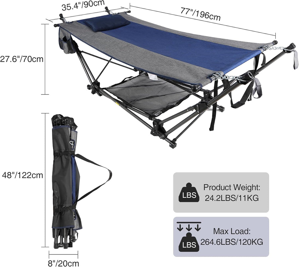 RedSwing Portable Folding Hammock with Stand,Foldable Camping Hammock with Re...