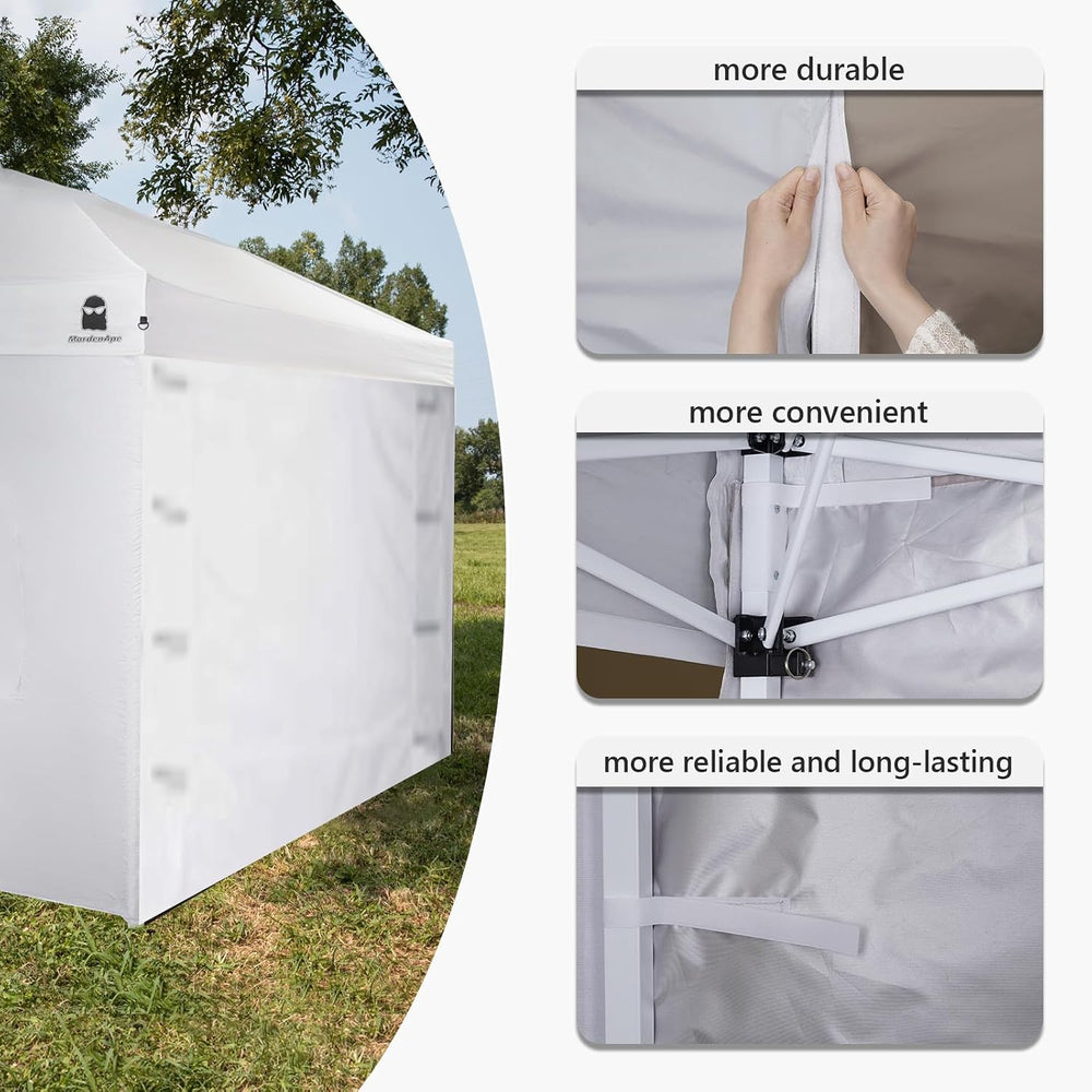 Sunshade Sidewall with Storage Net Bag for 10x10 Pop Up Canopy, Instant Water...