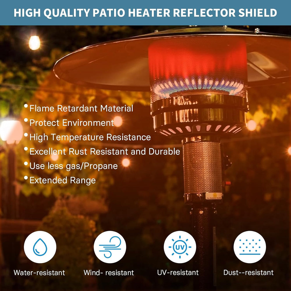 Kisworm 2 Units Patio Heater Heat Reflector Shield, Replacement Dome Part for...