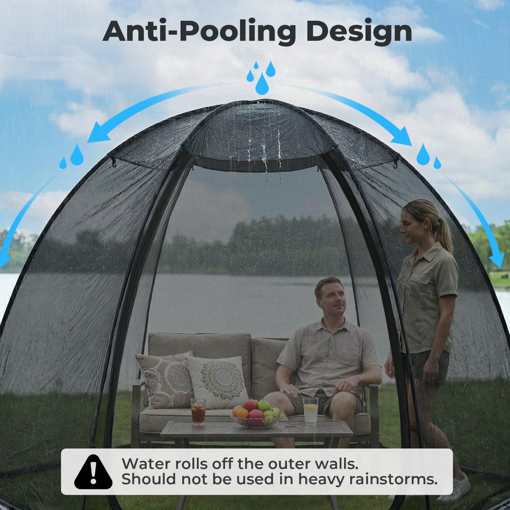 Alvantor® Pop Up Screen House Tent 10x10 FT, Snap-fit Black Mesh Screen Gazeb...