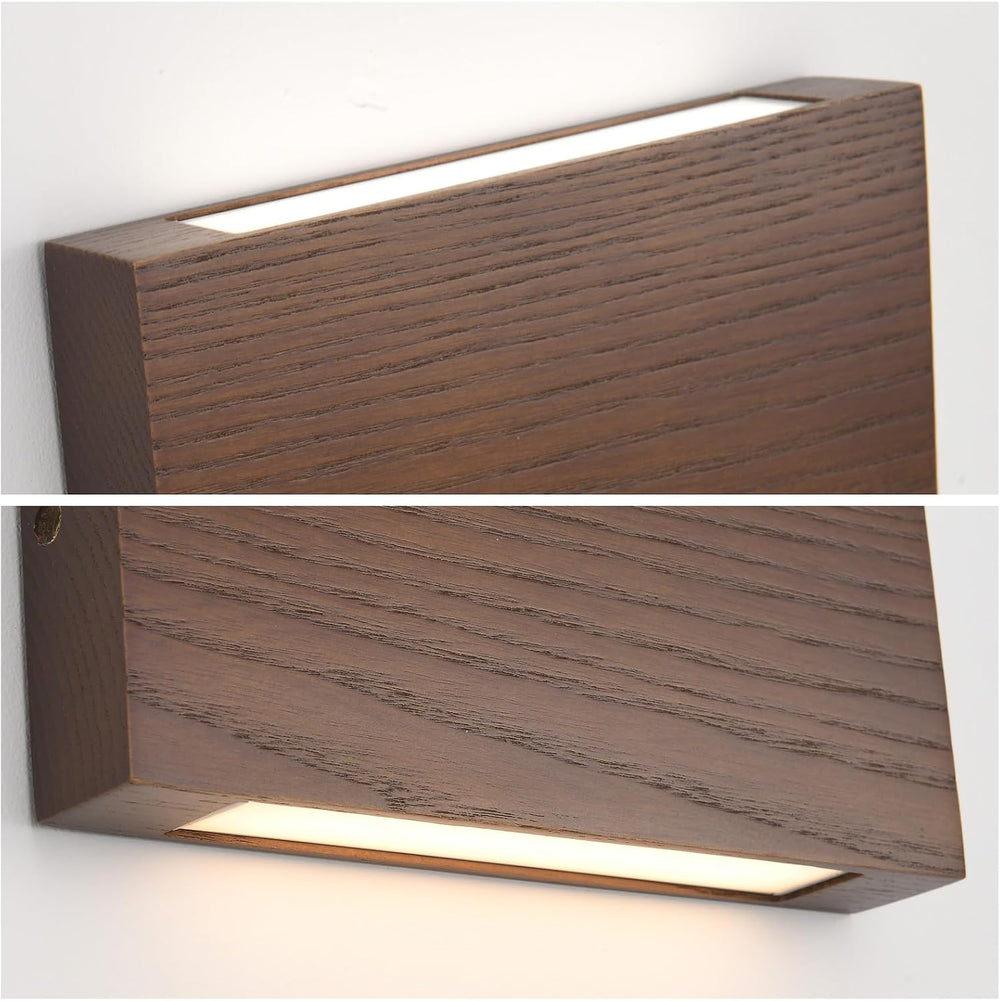 Wood Wall Sconce Indoor Wall Lights Hardwired 2 Pack Up and Down，wall Lights ...