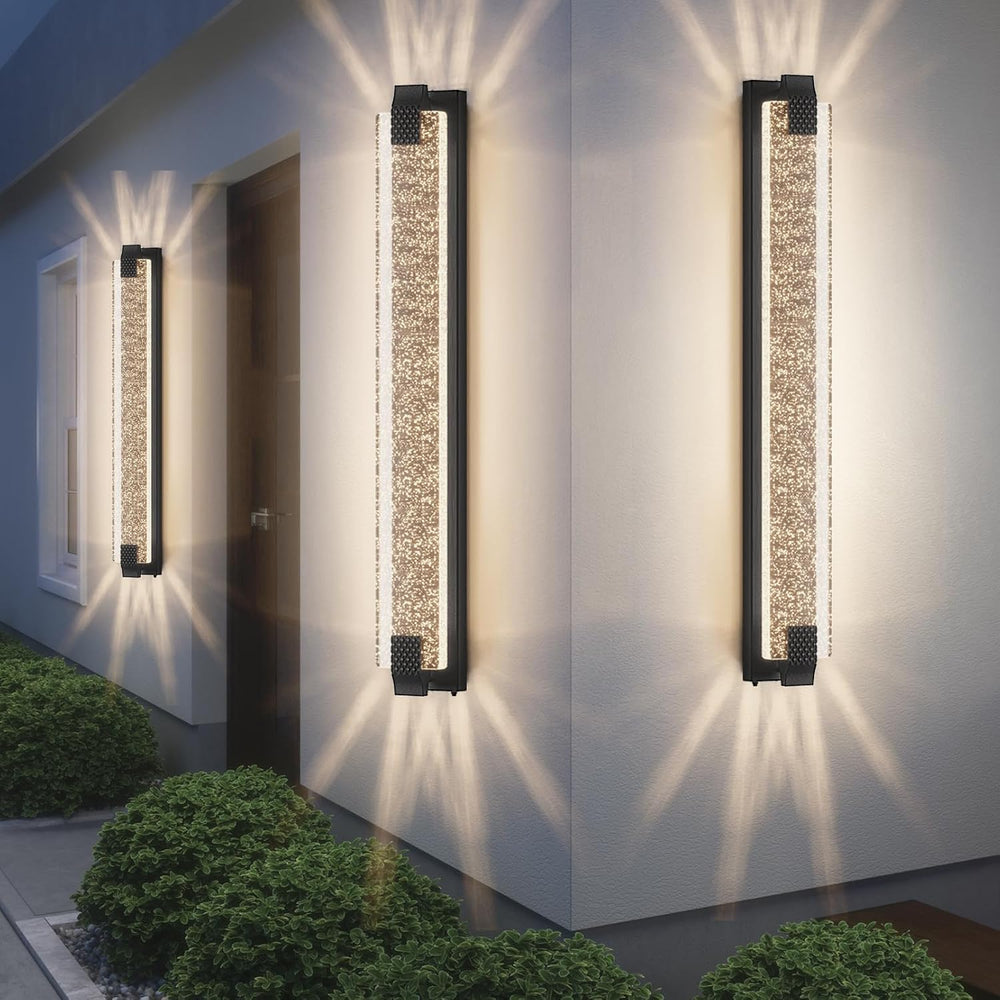 camuucci Dusk to Dawn Outdoor Wall Light, Sparkling Glow Porch Sconce