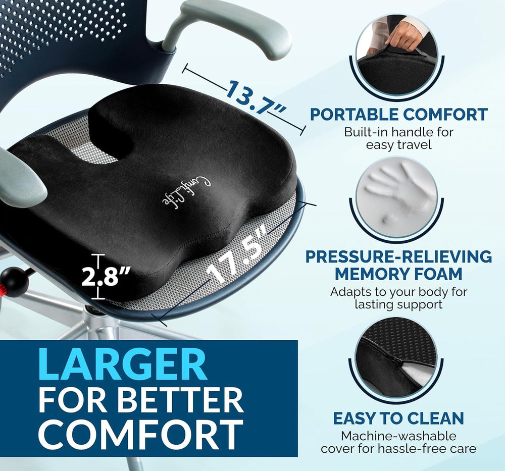 ComfiLife Doctor Recommended Seat Cushion - Premium Gel & Memory Foam Off...