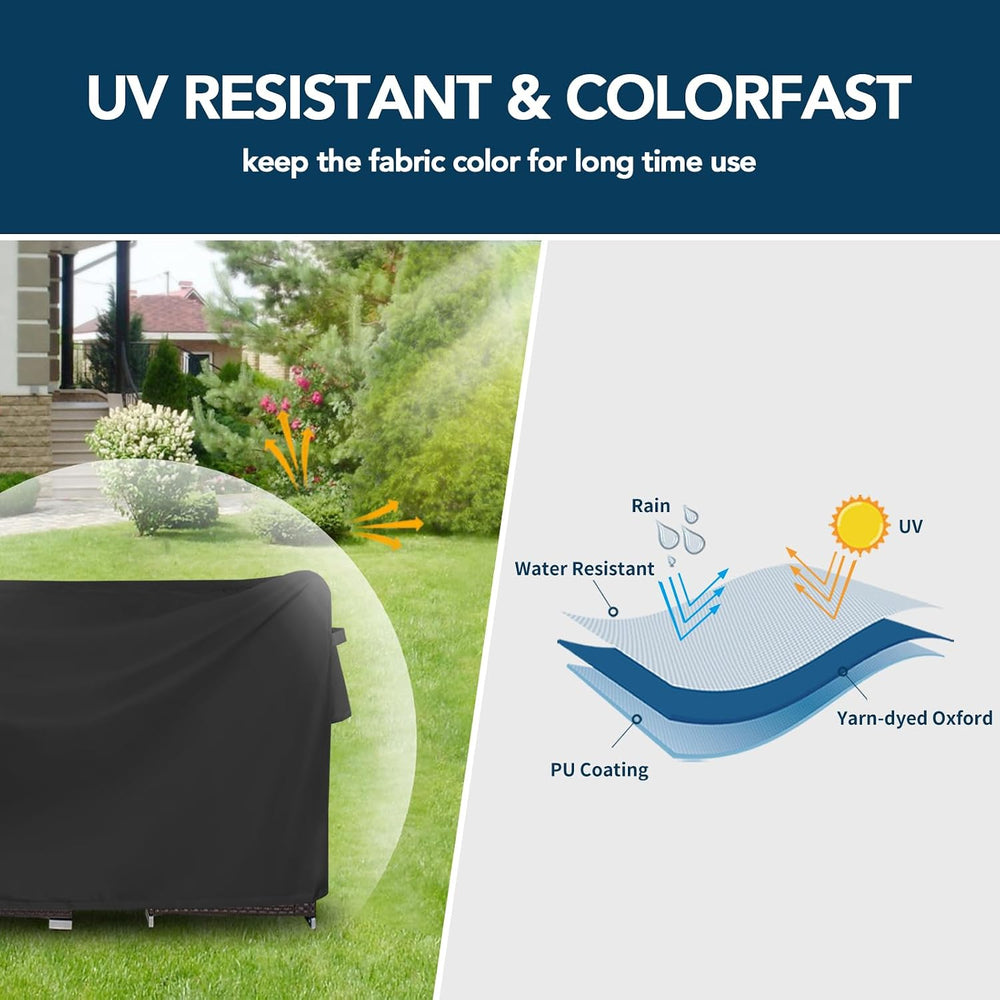 Easy-Going Rectangle Patio Furniture Cover Waterproof Outdoor Dining Table an...