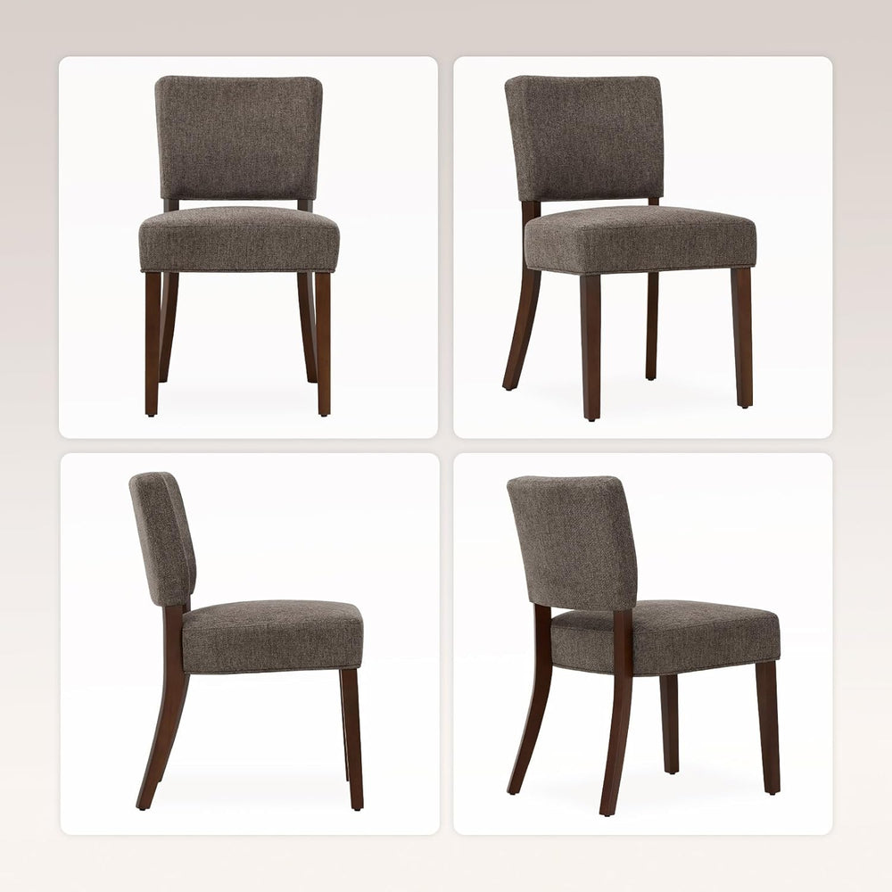 COLAMY Upholstered Dining Chairs Set of 2, Fabric Kitchen Chairs with Padded ...