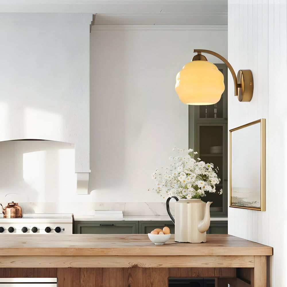 Mid Century Modern Gold Wall Sconce Glass Sconces Wall Lighting Bathroom Vani...