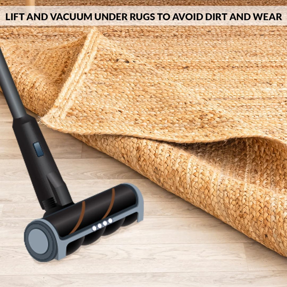 HOMEMONDE Solid Braided Jute Area Rug | 8' x 10' | Natural