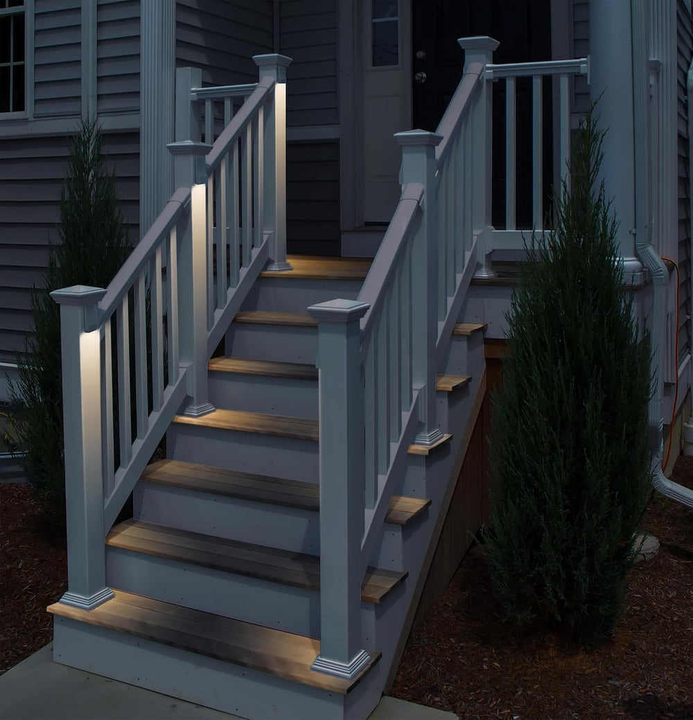 GKOLED Low Voltage LED Wedge Deck Rail Light, Landscape Railing Post Fence Ac...