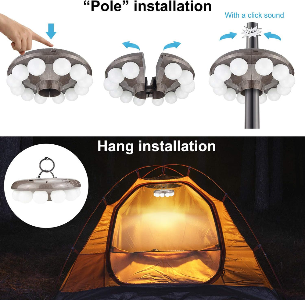 BIGMONAT Patio Umbrella Light Outdoor with RF Remote Controll/Hanging Lights ...