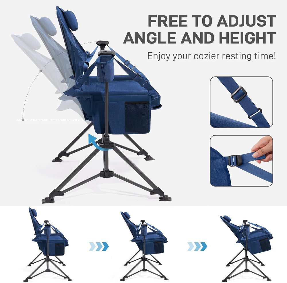 EVER ADVANCED Padded Hammock Camping Chair, Oversized Heavy Duty Swing Chair ...