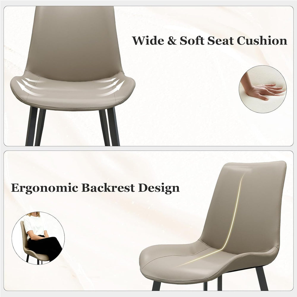 Modern Dining Chairs Set of 4, PU Leather Dining Room Chairs, Upholstered Kit...