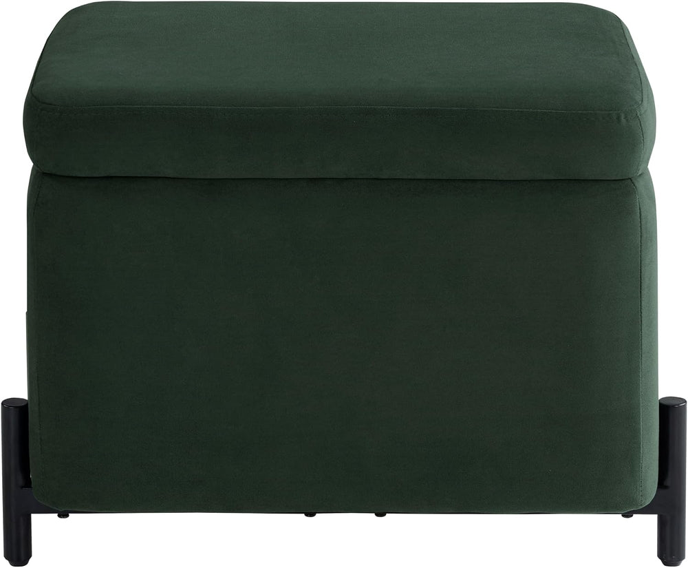 Studio Living Connor 24” Small Storage Ottoman with Reversible Tray Lid, Velv...