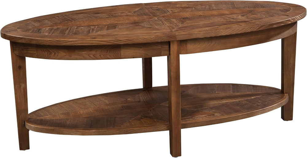 Alaterre Furniture Revive Oval Coffee Table, Natural, 48” x 24” x 18”