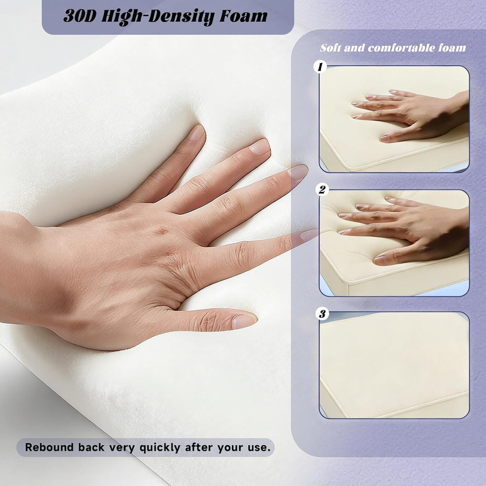 Outdoor Cushions 24x24 Inch, Waterproof Fade Resistant, 2 Covers, White