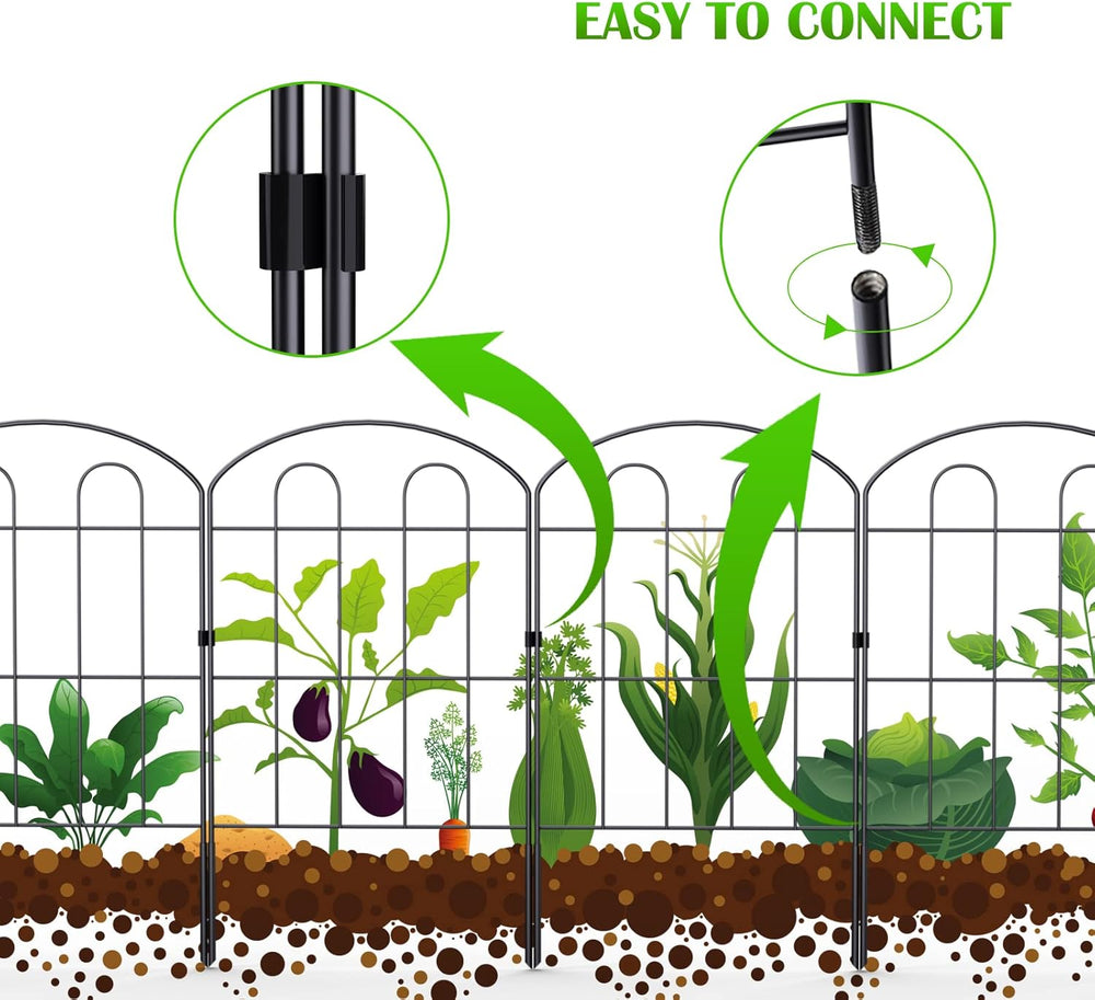 Decorative Garden Fence 24in x 22ft, Flower Bed Fencing Panels