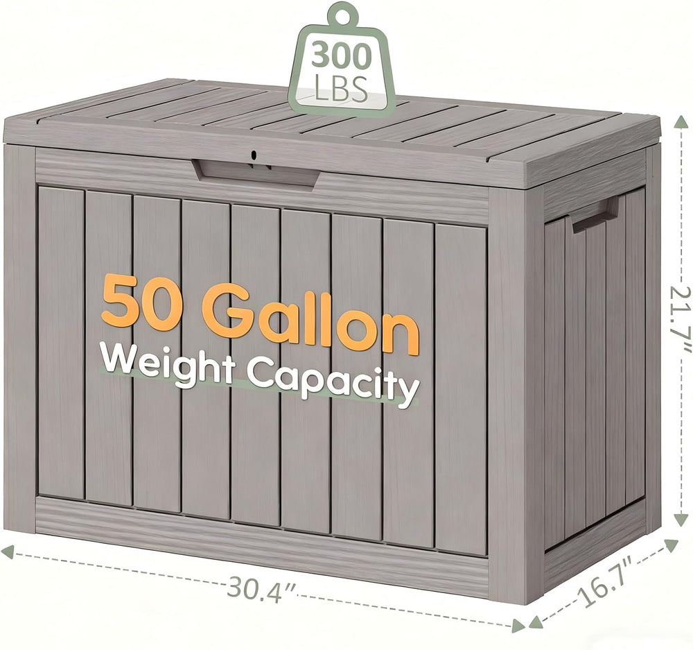 Outdoor Deck Storage Box,Resin Deck Boxes Indoor and outdoor, Waterproof Stor...