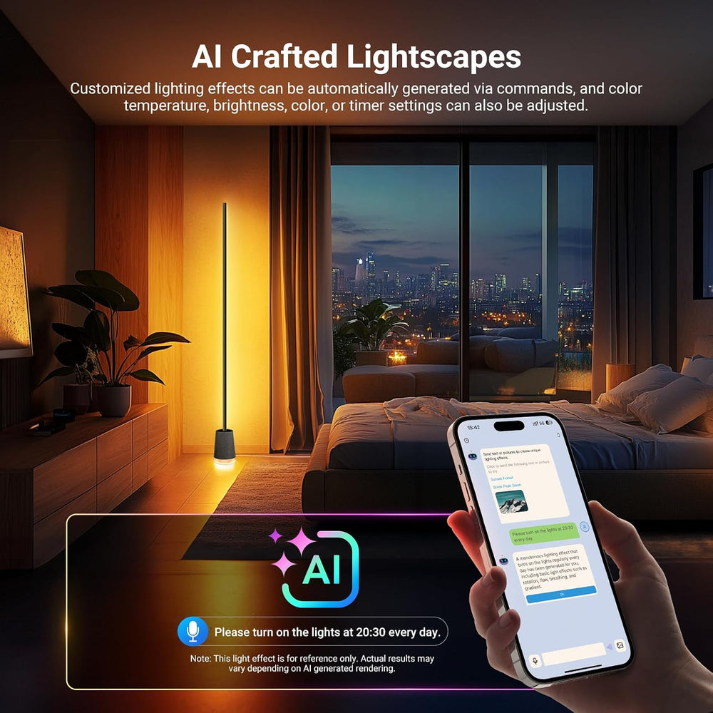 NEEWER NF06 RGB IC CW Smart Floor Lamp, 1500lm LED Standing Corner Light, APP...
