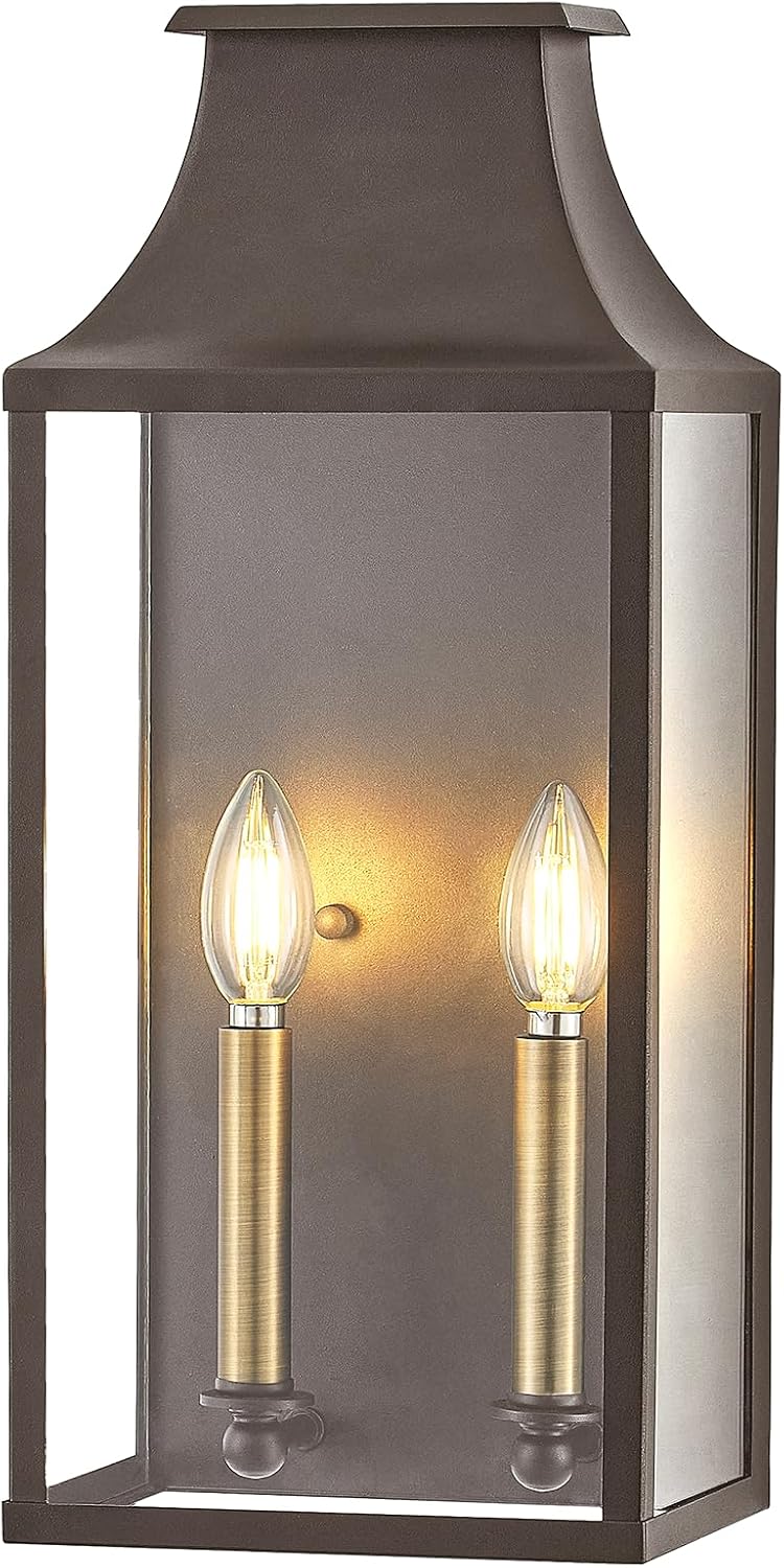 18" Medium Classic Outdoor Wall Light, House Exterior Sconce Lantern