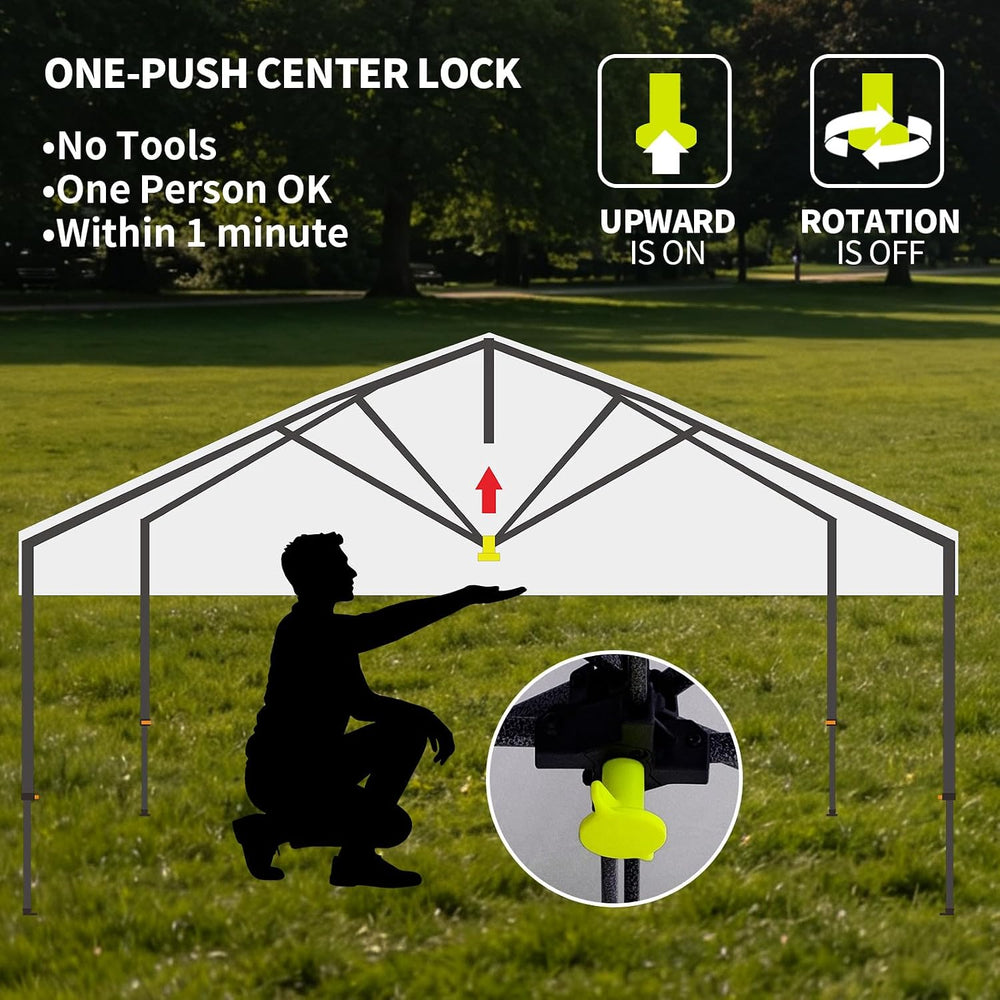 10x10 Pop Up Canopy Tent, Outdoor Portable Canopy(Black)