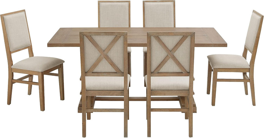 Crosley Furniture Joanna 7-Piece Dining Set, Upholstered Chairs
