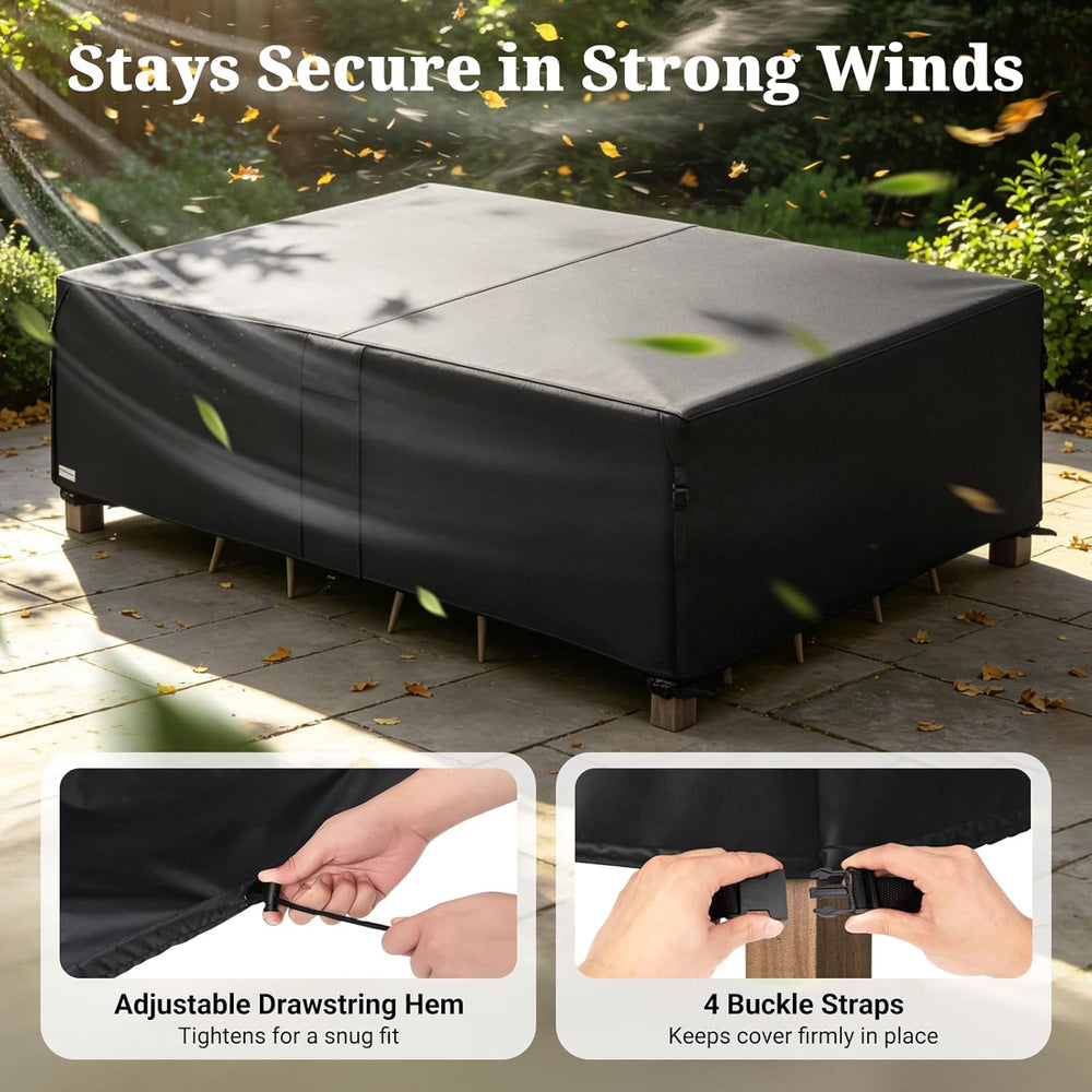 MR. COVER Heavy Duty Patio Furniture Covers, 900D Outdoor Furniture Cover Wat...