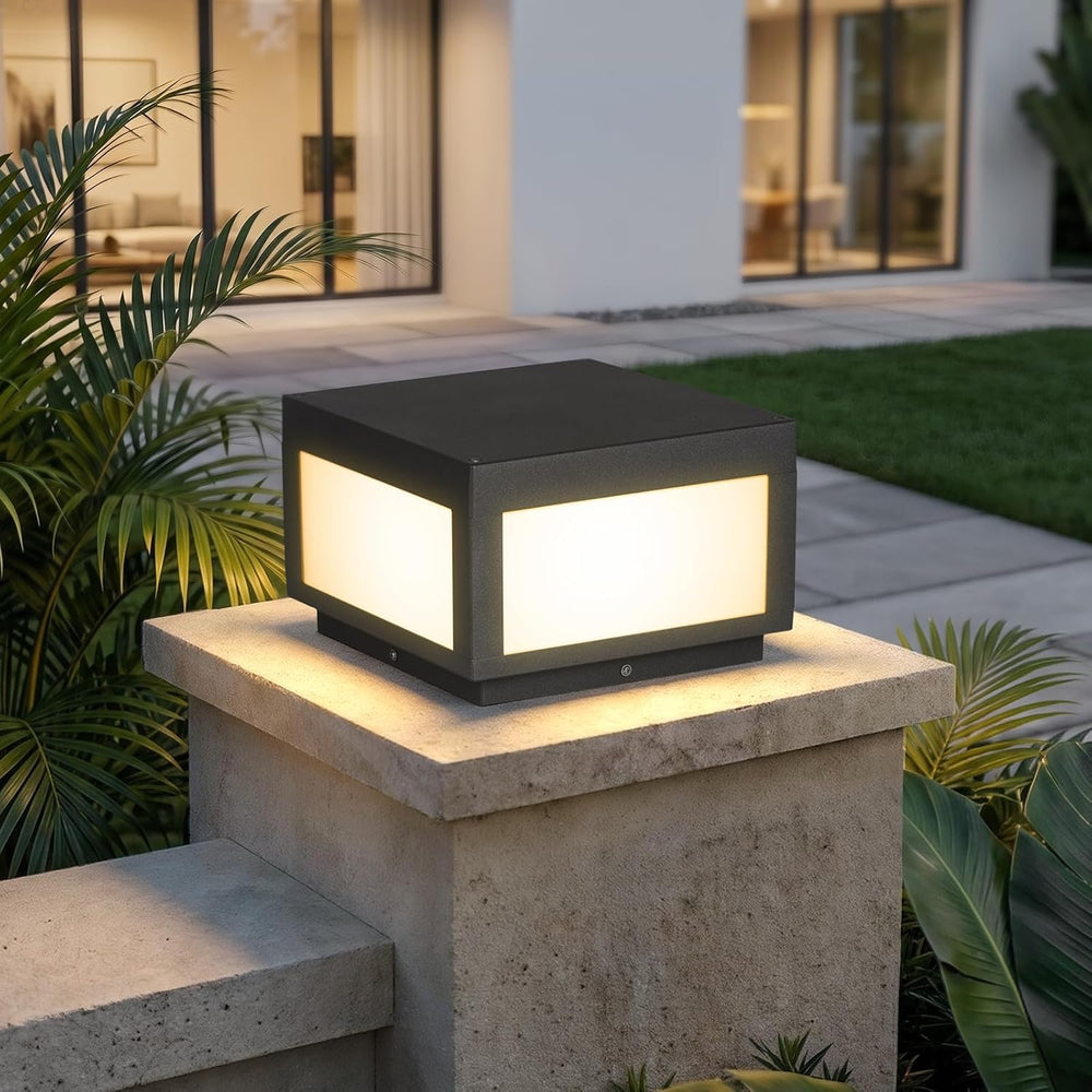 Outdoor Post Light Hard Wired, 9.84" Pillar Lights Waterproof