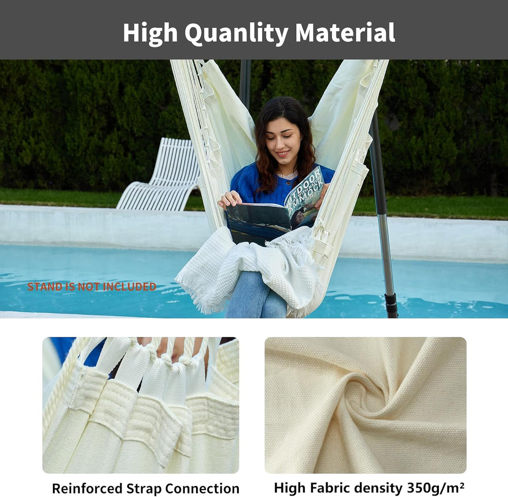 CHULIM Hanging Hammock Chair Swing MAX 500 lbs Outdoor Hanging Chair with Foo...