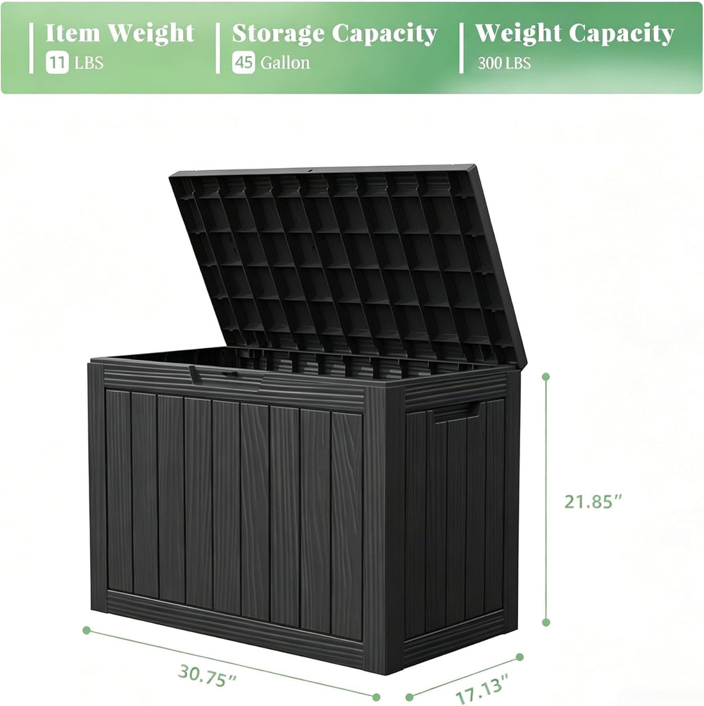 DRATO 45 Gallon Deck Box, Outdoor Storage Box for Patio Furniture, Patio Cush...