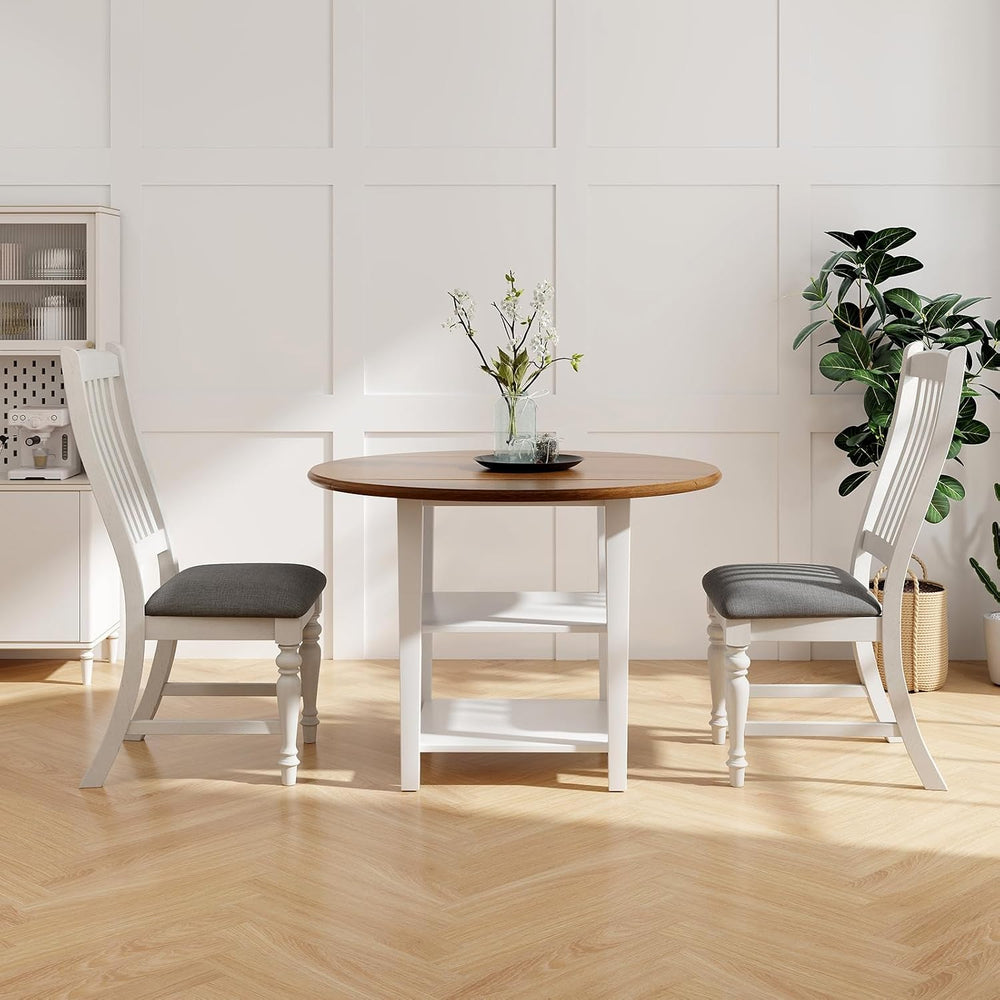 Giantex Wood Dining Chairs Set of 2, Farmhouse Kitchen Chairs with Solid Wood...