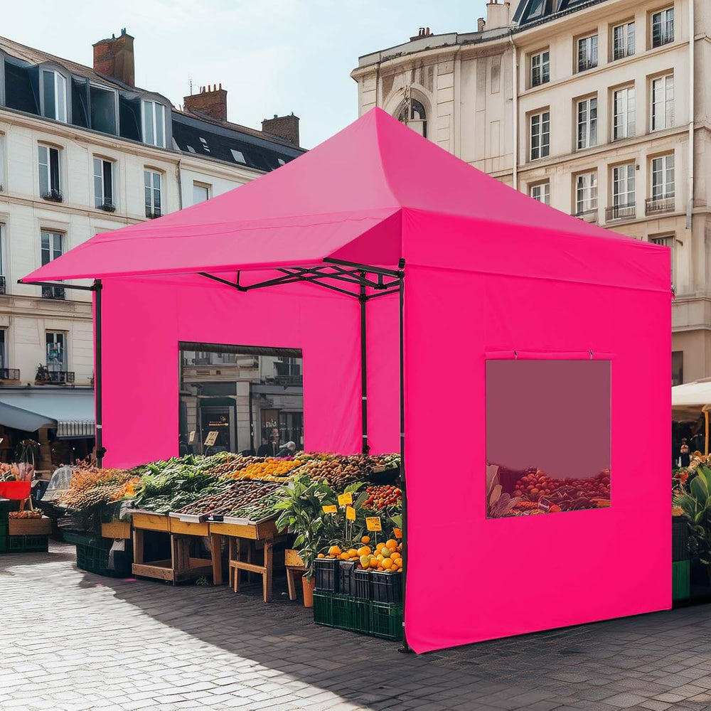 Quictent 10x10 Heavy Duty Pop up Canopy Tent with 3 Removable Sidewalls