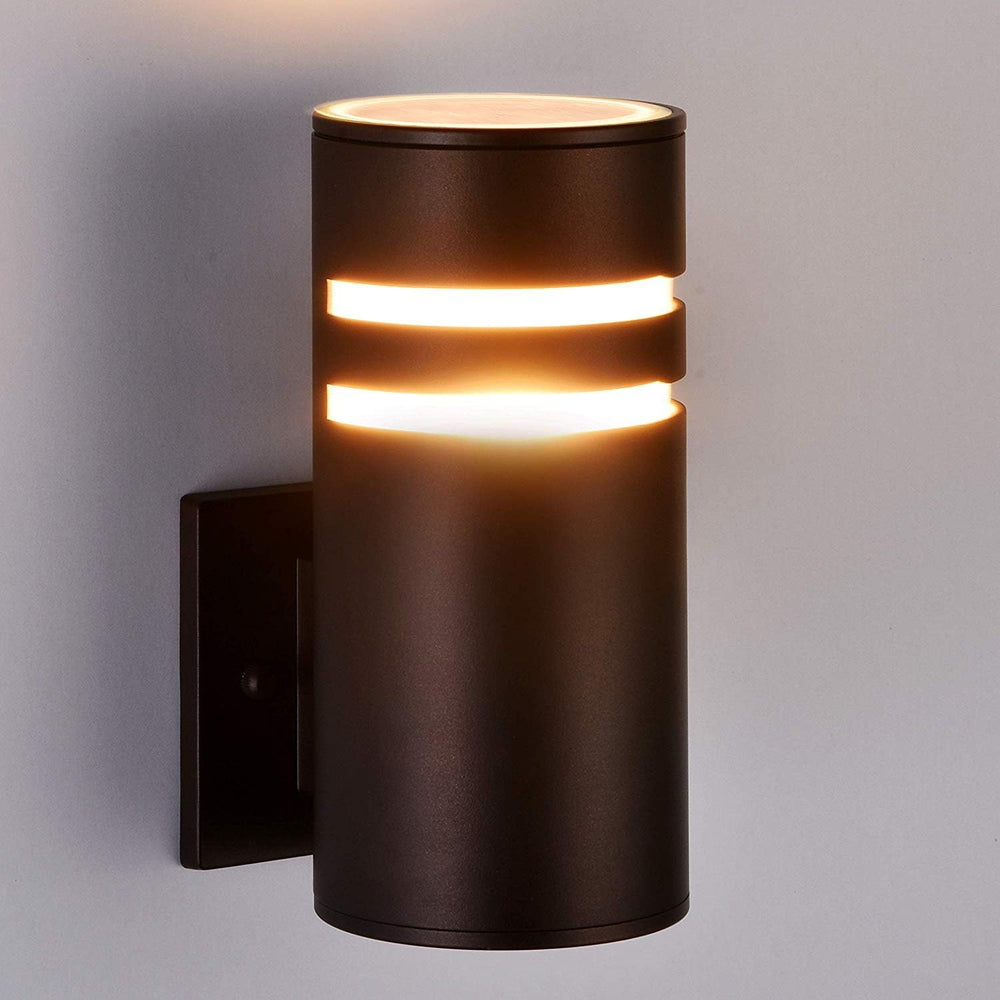 rosykite Brown Outdoor Wall Sconce, Modern Patio Exterior Light Fixture