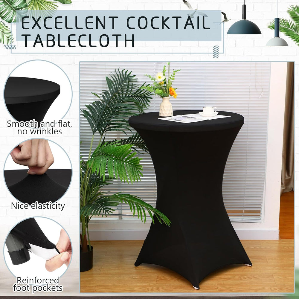 Wenqik 2 Sets 32"x43" High Top Folding Cocktail Tables & Covers...