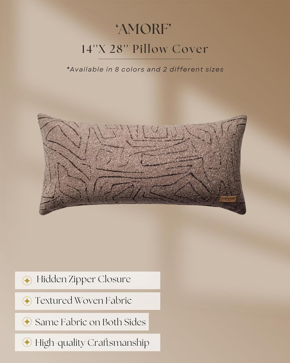 Throw Pillow Covers, Pack of 1 Woven Jacquard Cushion Covers for Sofas, Couch...