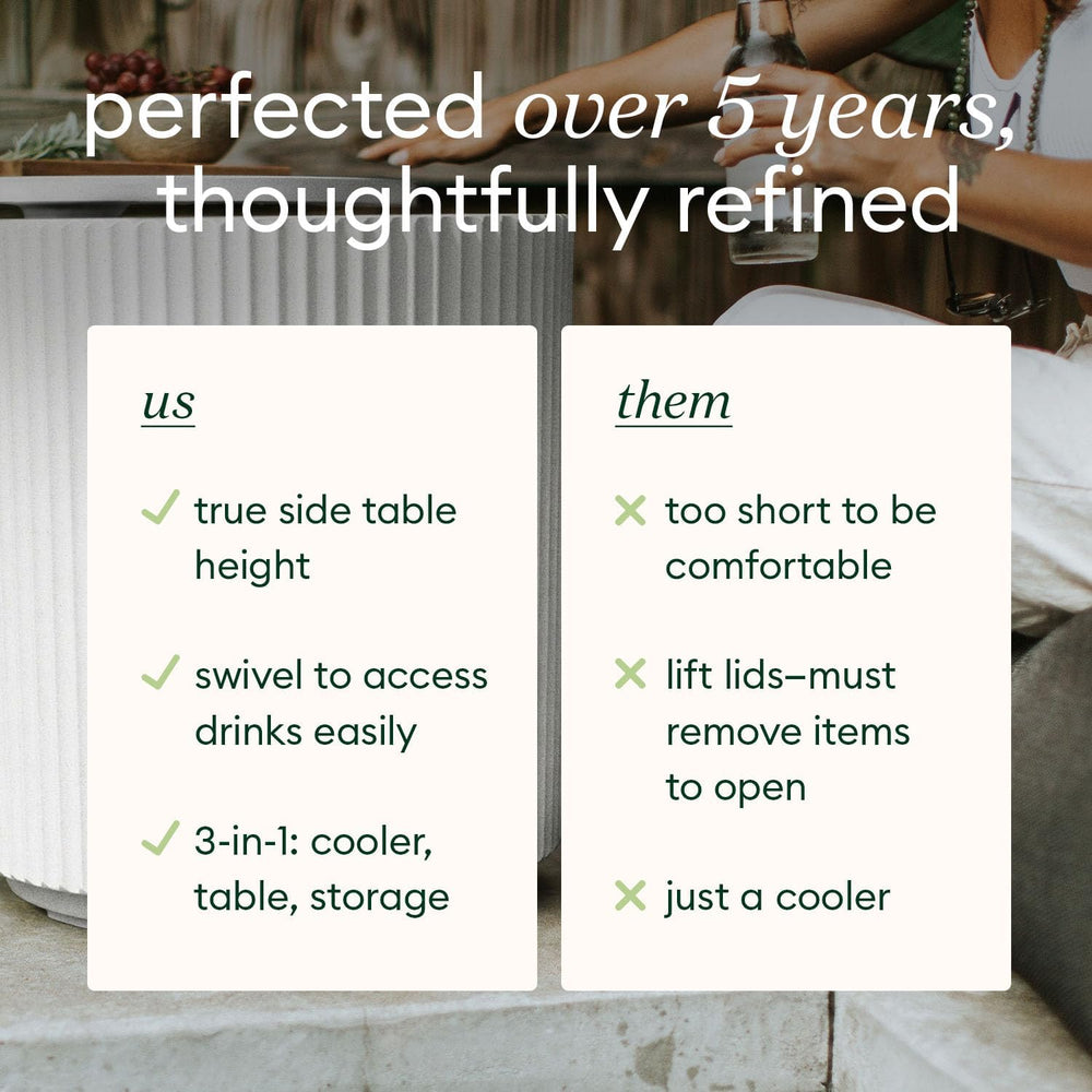 Veradek Cooler Side Table - Outdoor Cooler Table and Ice Chest