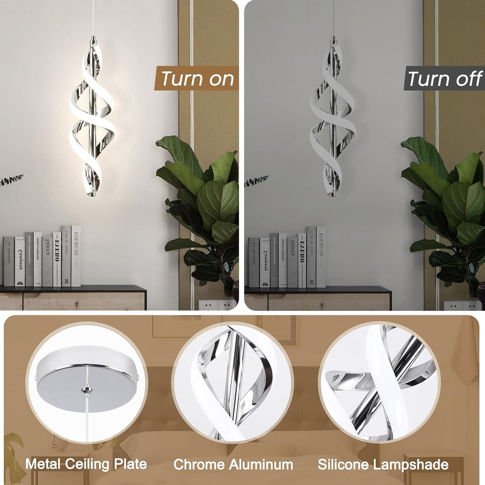Pendant Light,4000K Modern LED Pendant Lights Kitchen Island,Adjustable Penda...