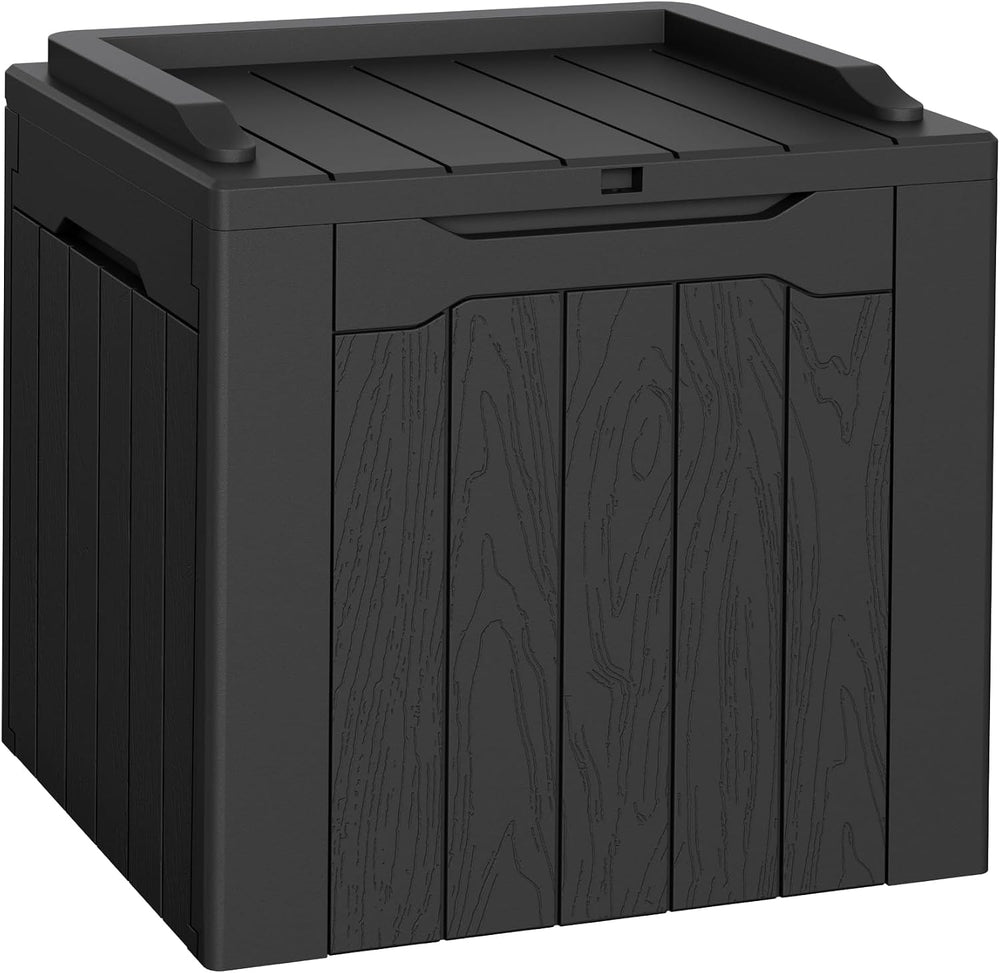 Flamaker Deck Box 31 Gallon Waterproof Resin Small Storage Box with Lid