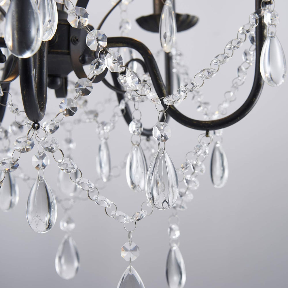 Saint Mossi 5-Lights Crystal Chandelier, Farmhouse Pendant Light Fixtures, H2...